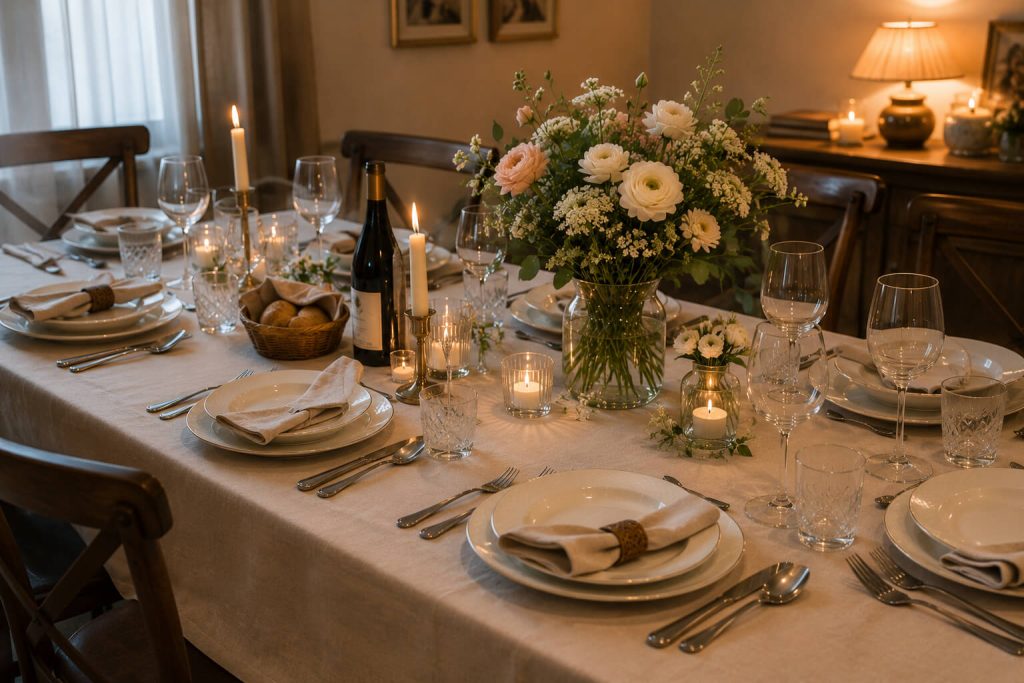 Abbellire la tavola con i fiori