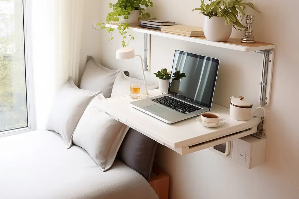 Angolo studio camera da letto soluzione salvaspazio