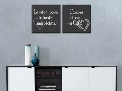 Quadri con scritte: come appenderli in modo corretto